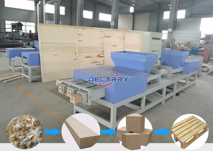 Factory Price Hot Selling Wood Pallet Block Maker Wood Sawdust Block Making Machine Used For Euro Pallet