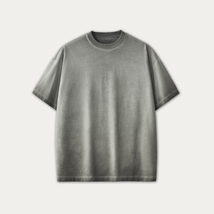 T-shirt décontracté pour homme, blanc uni, surdimensionné, 100% coton, avec impression sérigraphique, séchage rapide et écologique, 220g, manches courtes - Product Image 1