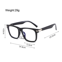 Tom F Herren Gleitsicht-Korrektionsbrille aus italienischem Acetat mit modischem Stil, einfarbig, für Weitsichtigkeit – Markenmodell