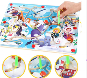 Grande penna da trasporto palla da passeggio maze giocattolo in legno <span class=keywords><strong>per</strong></span> <span class=keywords><strong>bambini</strong></span> puzzle city space farm - Product Image 5