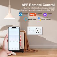 UBARO WiFi Interruptor Táctil Inteligente de 1 Canal, Enchufe de Pared Universal, Control Remoto por App Tuya Smart Life, Control por Voz