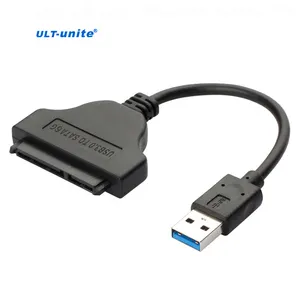 ULT-UNITED kabel data adaptor SSD 3.0 inci, kabel konverter USB 2.5 ke SATA untuk HDD SSD