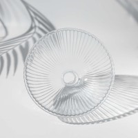 Abat-jour en verre transparent à nervures verticales en forme de cloche classique, couvercle de remplacement spécial pour lampes suspendues de style rétro pour salle à manger