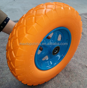 Roue en mousse de haute qualité 16 pouces 4.80/4.00-8 en PU pour brouette, chariot de jardin, travaux agricoles et de construction, OEM - Product Image 6