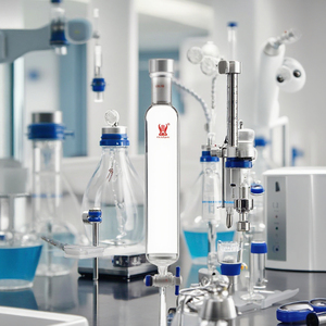 Oem Tùy Chỉnh Hóa Chất Phòng Thí Nghiệm Thủy Tinh Dày Tường Borosilicate Thủy Tinh Sắc ký Cột Với PTFE Stopcock - Product Image 6