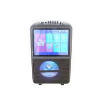 Mejor precio Altavoz de karaoke Woofer de 8 pulgadas Sistema Android de caja de sonido de gran potencia con pantalla inteligente de 14,1 "con luz LED