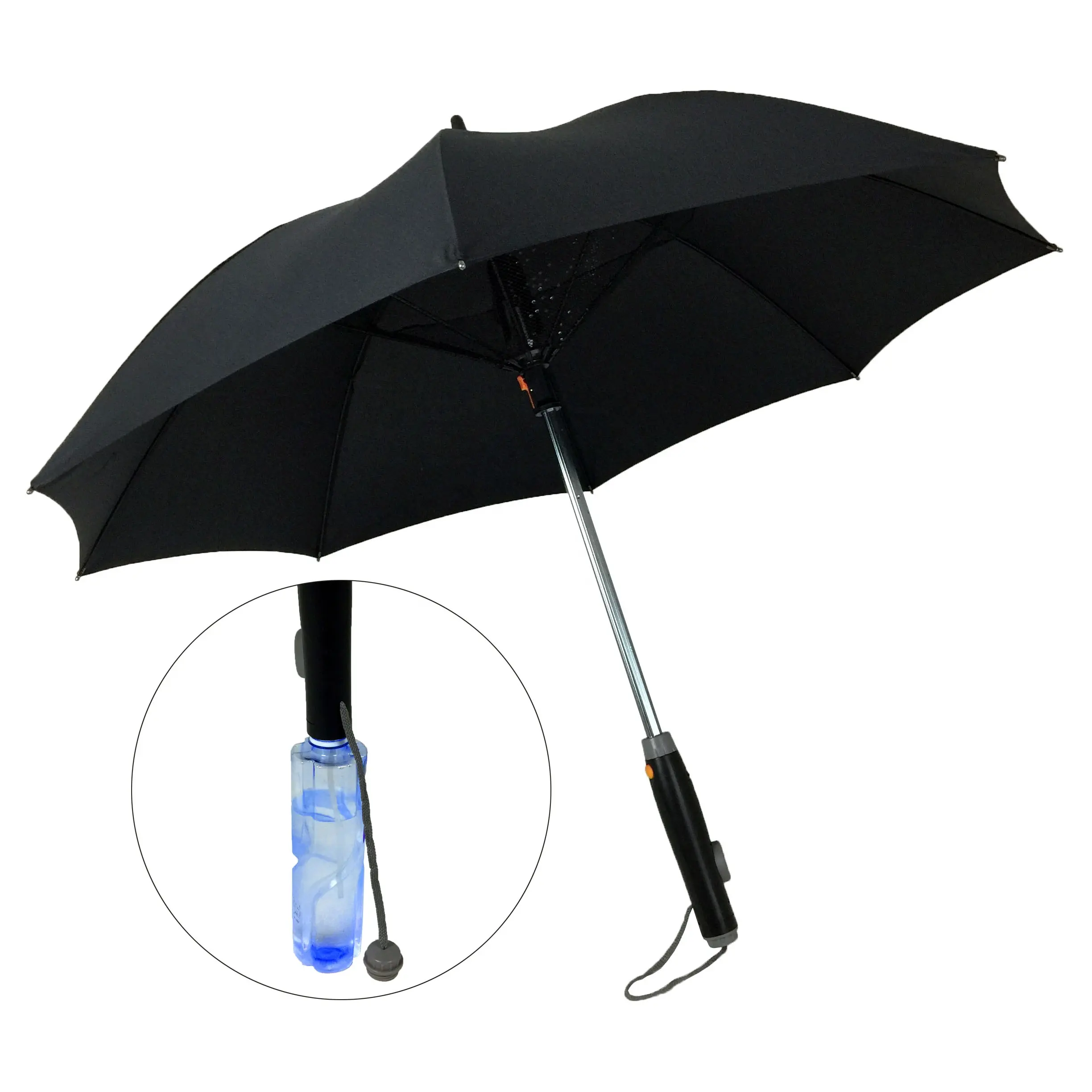 Ventilador Da Névoa de Refrigeração ao ar livre Guarda-chuva Com Ventilador E Função Spray De Água