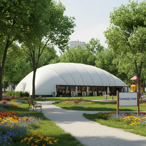 Domo Inflable Arquitectónico Moderno con Estructura Recubierta de PVC, Toldo Resistente para Centro Deportivo al Aire Libre - Product Image 5