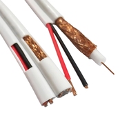Câble coaxial RG6 en vrac à faible perte, blindage quadruple, tressage à 60%, triple blindage, bobine de 305 m, blanc/noir, PVC PE LSZH, vente en gros usine