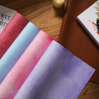 Kertas Seni Berpola Bunga Tekstur dan Lipatan Berkualitas Tinggi, Berwarna Tinta, Buatan Tangan, untuk Kemasan DIY
