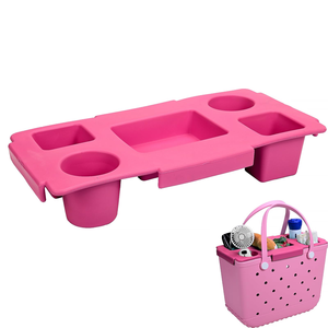 Beach Bag Accessories EVA Top Tray Organizer for Beach Bag and Beach Tote Bags with Cup Holders Snack Storage Insert Pool Travel - Product Image 1