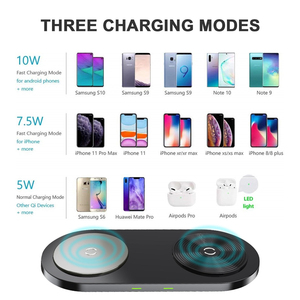 Vente en gros OEM ODM KC 2 en 1 Chargeur sans fil pour montre Airpods et téléphones - Product Image 5