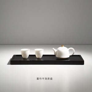 Bamboo <b>Tea</b> <b>Tray</b> Simple Style Matte Finish Home Office Use Dry Brewing Single Layer - Product Image 2