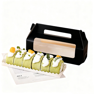 Impression personnalisée Boîte cadeau de présentation de conteneur de gâteau jetable à <span class=keywords><strong>prix</strong></span> raisonnable avec couvercle - Product Image 5