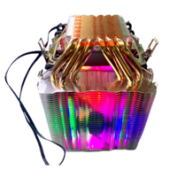 Nouveau design RGB PC carte mère refroidisseur de processeur aluminium Cpu dissipateur thermique 6 caloduc refroidisseur de processeur pour PC