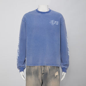 Camiseta <span class=keywords><strong>de</strong></span> Manga Larga con Diseño <span class=keywords><strong>de</strong></span> Logotipo <span class=keywords><strong>de</strong></span> Diseñador <span class=keywords><strong>de</strong></span> Moda, Lavada al Ácido, Estilo Waffle, para Hombre, Novedad <span class=keywords><strong>de</strong></span> 2025 - Product Image 3