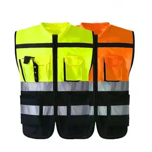 Traffic command uniform Professional Security Reflective Vest Pockets Design Reflective Vest high visual Safety cloth Outdoor