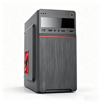 Caja de PC MicroATX Directa de Fábrica, Soporte de Acero SPCC 0.35, Panel Frontal USB, Acabado Mate para Oficina, 3 Ventiladores, Accesorios