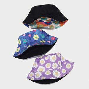 2024 New Flower Patterned Reversible Bucket <b>Hat</b> Outings Sun <b>Hats</b> <b>for</b> Women Summer - Product Image 3