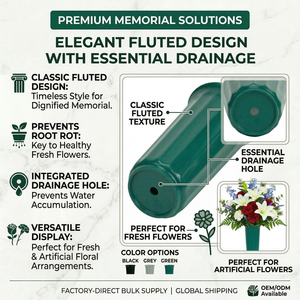Custom Plastic Grave <strong>Vase</strong> with Ground Spike Stackable Funeral <strong>Memorial</strong> <strong>Vase</strong> Outdoor UV Resistant Spiked <strong>Vase</strong> - Product Image 5