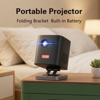 Projecteur DLP personnalisé avec logo, projecteur portable intelligent rechargeable avec batterie, fournisseur en gros OEM ODM