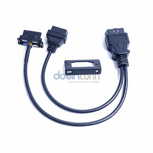 OBD2 16Pin kabel Splitter OBD 2 laki-laki ke perempuan dengan braket bawah dasbor untuk semua mobil - Product Image 3