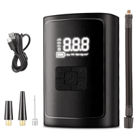 L6004 Nouveau compresseur d'air portable pour voiture 12V ABS avec manomètre numérique, moniteur de pression des pneus, lumière d'urgence automatique 3600mAh