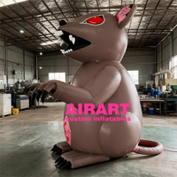 Souris gonflable de haute qualité pour les décorations d'événements zoologiques, souris géante gonflable en peluche personnalisée