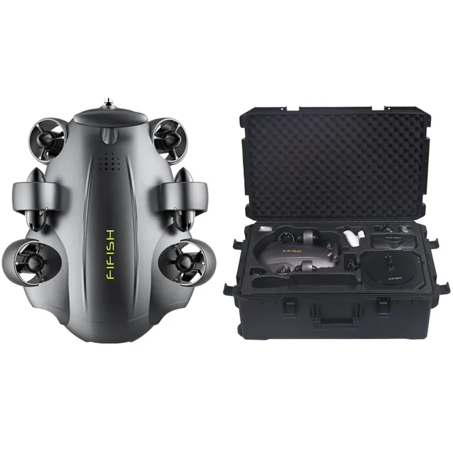 FIFISH V6E M200 Underwater Drone with Industrial Case AI Vision Lock Portable ROV 6 Hours Underwater Robot with 4K Camera