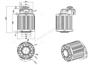 Moteur QS MOTOR 138 4000W V3 7500W continu 72V à entraînement central avec contrôleur Fardriver ND72680 et nouvel écran pour kits moto - Product Image 2