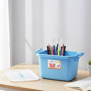 Caja de Almacenamiento Plegable de Plástico PP de 6L, Multicolor, con Tapa Impermeable y Hermética, Diseño Moderno, Organizador Portátil, Ecológico - Product Image 6
