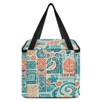Sac à lunch isotherme personnalisé avec imprimé floral corail tropical pour le transport des aliments