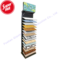Metalldraht Tier Boden stehend Keramik Granit Marmor Fliesen Probe Display Stand Regal Racks für Showroom