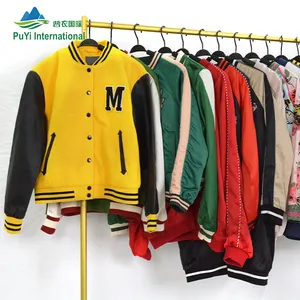 Wholesale New Fashion used baseball jacket bundle used clothes second hand clothing in bales