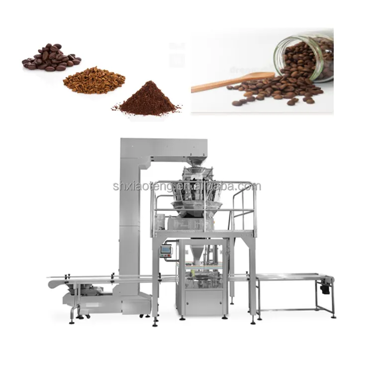 Factory Price 20-1000g Auto Weighing coffee beans filling and sealing machine