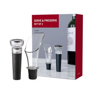 2in1 Gift Box <b>Wine</b> Aerator Pourer and Vacuum <b>Stopper</b> Sealed <b>Wine</b> Accessories Gift Set - Product Image 1