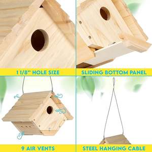 ไม้ซีดาร์แบบแขวนสำหรับ<span class=keywords><strong>บ้าน</strong></span>นกไก่กลางแจ้งสีฟ้าสำหรับตกแต่ง<span class=keywords><strong>บ้าน</strong></span>นกไก่ขนาดเล็กของขวัญสำหรับ<span class=keywords><strong>ปู่ย่า</strong></span>ตายายเฟอร์นิเจอร์สัตว์เลี้ยง - Product Image 2