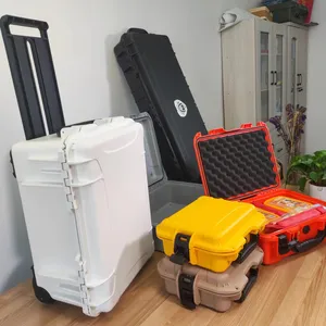 Große wasserdichte harte tragende Kunststoff benutzer definierte Schaum wetterfeste geschützte Tasche Aufbewahrung sbox Werkzeug koffer mit Rädern