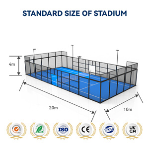 Terrain de padel panoramique avec toit fixe pour projet de construction d'installation sportive extérieure commerciale - Product Image 5