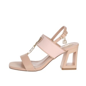 Sandali con tacco in raso alla moda da donna neri 8524 con punta e punta quadrata per matrimoni - Product Image 1