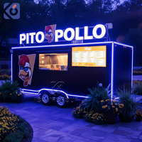 Remorque alimentaire commerciale avec cuisine complète, camion de restauration mobile pour café et pizza, entièrement équipée, remorque de restauration pour concession et traiteur