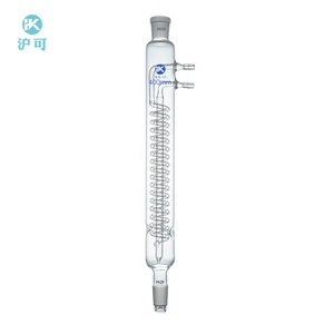 Vetreria di laboratorio 300 millimetri boro 3.3 laboratorio Condensatore reflusso con a spirale tubo interno a terra standard bocca - Product Image 2