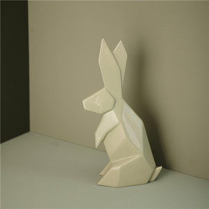 Art créatif moderne en céramique, 1 pièce, produits de décoration pour la maison, séries verte, animal, lapin, ornements - Product Image 3