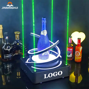 VIP şampanya sunumları ve reklam için yeşil lazer aydınlatma ile şarj edilebilir LED şarap votka Tequila vitrin rafı - Product Image 5