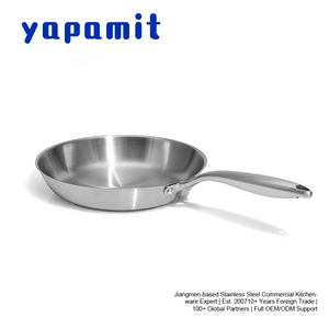 Ensemble de poêles à frire en acier inoxydable avec manche en fonte d'investissement, compatible induction, directement de l'usine de <span class=keywords><strong>Jiangmen</strong></span> pour HoReCa - Product Image 2