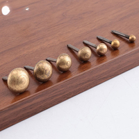Petit clou de porte en laiton antique Type de tige lisse Canapé-tambour décoratif à bulles en cuivre massif avec épingle à clou Bronze Hue