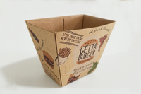 Boîte à hamburger en carton ondulé imperméable personnalisée avec bronzage, écologique, réutilisable, fermeture magnétique, emballage alimentaire portable à emporter