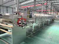 Séchoir industriel à micro-ondes pour vers de farine BSF, machine automatique en acier inoxydable SUS304 avec convoyeur à bande, contrôlée par PLC, certifiée CE