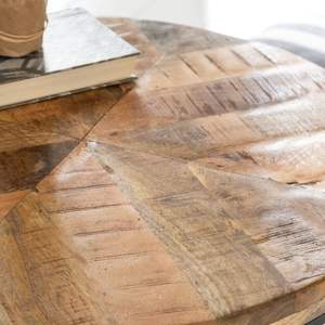 Mesa de centro redonda de madera maciza de diseño moderno hecho a mano de la mejor calidad a precio al por mayor - Product Image 4