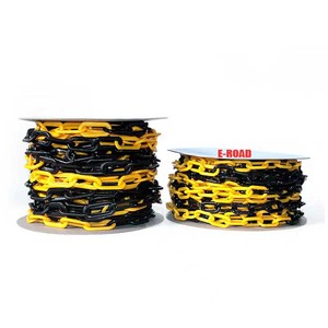 6mm 8mm 10mm blanc noir jaune <span class=keywords><strong>rouge</strong></span> vert décoratif routier sécurité circulation chaînes en <span class=keywords><strong>plastique</strong></span> lien de barrière - Product Image 3